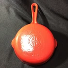 Griswold Cast Iron Red & Cream Enameled #3 Skillet Erie Pa 709 Small Block Used. Price: $49.49.
