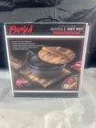 Parini 2 Liter Cast Iron Noodle Hot Pot With Wooden Lid And Trivet New Box. Price: $22.00.