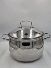 Belgique 8 Qt Stockpot Stainless Steel Heavy Copper Bottom With Lid Used. Price: $45.00.