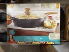 The Pioneer Woman Prairie Signature Frying Pan 4-QUART W/lid Charcoal Speckle New. Price: $58.99.