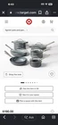 Figmint 12PC Aluminum Cookware Set 450 Degree Dark Gray Nonstick Ceramic New. Price: $130.00.