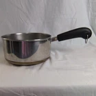 Revere Ware 2 Qt Stainless Steel Saucepan Copper Bottom Single Black Handle Used. Price: $22.49.