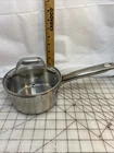 T-fal Induction Stainless Steel 1QUART Pot With Vented Glass LID-A7 Used. Price: $22.50.