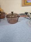 Visions Corning Amber Glass 1.5L Saucepan With Lid V-1.5-C V-15-C Usa Vintage Used. Price: $25.00.