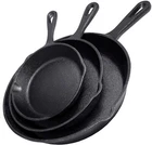 Pre-seasoned Cast Iron Skillet Set 3-PIECE Restaurant Quality For Cooking New. Price: $48.73.