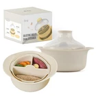 Firgi 48OZ Platinum Silicone 3 Compartmented Microwave Steamer Pot With Handl... New. Price: $85.27.