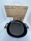 Pampered Chef 12" Cast Iron Grill Pan Skillet #100826 Nib New. Price: $89.95.
