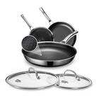 Frying Set 8 10 12 Inch Stainless Steel Lid Snowclad Nonstick Hybrid Pans New. Price: $259.99.