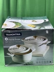 Tramontina 4-QUART & 6-QUART Enameled Cast Iron Round Dutch Ovens White New Open. Price: $60.00.