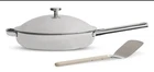 Our Place Titanium Always Pan Pro Chrome 2.96 Qt / 2.8 Spatula New. Price: $93.46.