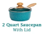 Pioneer Woman Teal Speckle 2 Qt. Saucepan W/lid Nonstick Coating New. Price: $42.40.