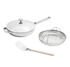 Our Place 4PC Titanium 10.5" Always Pan Pro W/ Steamer - New!. Price: $159.99.