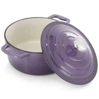Megachef 2.7 Quart Round Enameled Cast Iron Casserole In Gradient Purple New. Price: $59.00.
