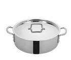 Winware By Winco TGBZ-14 Tri-ply Brazier W/cover, 14"DIA X 7-1/4"H Quart New. Price: $113.60.