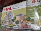 T-fal 12PC Simply Ceramic Cookware Set Beige New. Price: $53.50.