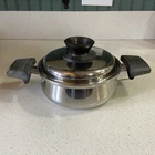 Royal Queen T304 Ply Stainless Steel Multi Core 6.5" Sauce Pan 1 Qt. Vtg Usa Used. Price: $28.00.