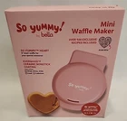 So Yummy By Bella Mini Valentine Pink Heart Shape Waffle Maker New. Price: $12.00.