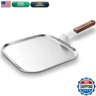Wagensteiger Stainless Steel Square Griddle Pan/plate Wooden Handle 3-PLY New. Price: $62.57.