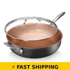 Gotham Steel 12" Nonstick Frying Pan Jumbo Cooker With Lid New. Price: $74.99.