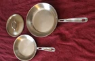 Set All-clad Copper Core 8 W/lid & 10 Fry Pan No Stainless Steel Made Usa Used. Price: $184.97.