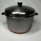 Vintage Sears Roebuck 8 Quart Stainless Steel Stock Pot Copper Bottom Used. Price: $34.95.