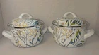 Crofton 1 Qt Enameled Steel Pot Floral With Lid Double Handles Set 2 Used. Price: $28.99.