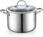 Stainless Steel Stock Pot, 8-QUART Multi-ply Clad Cooking Canning With Lid, New. Price: $221.99.