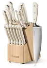 Carote 14-PIECE Stainless Steel Knives Wooden Block Ergonomic Handle White New. Price: $84.80.