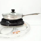 Wolfgang Puck 8" Pan Stainless Steel Skillet Fry With Lid. Used. Price: $26.95.