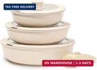 Eslite Life Nonstick Ceramic Frying Pans Skillets Set With Lids & Detachable Han New. Price: $84.34.