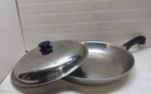 Saladmaster 12" Gourmet Skillet Multi-ply Stainless Chef's Pan Fry Saut Pot Lid Used. Price: $324.99.