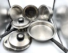 Set Of 8 Pieces Vintage Vollrath Stainless Steel Cookware Pots Pans Lids *read!* Used. Price: $79.99.