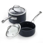Cooks Standard Classic 1 Quart 2 Saucepan Set Glass Lids Hard New. Price: $108.38.