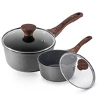 Sensarte Swiss Granite Nonstick Sauce Pan Set W/lid - & 2.5 Qt, Induction New. Price: $109.18.