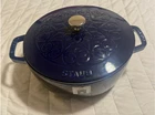 Staub 3.75QT Essential French Oven With Lilly Lid, La Marmite. Dark Blue New. Price: $155.00.