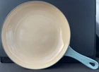 Creuset Enameled Cast Iron Shallow Fry Pan Skillet 9.75" - Ocean (blue Green) New. Price: $124.95.