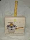 Earth Elements 2.5 Quart Sauce Pot W/ Steamer Insert Cream, Gray Speckle EE20S01 New. Price: $26.99.