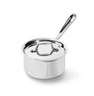 All-clad D3 Stainless Steel 3-PLY Bonded 1.5-QT Sauce Pan With Lid New. Price: $109.97.