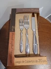 Vintage Gibson 20 Pc Stainless Hand Crafted Flatware Set Box Never Used Rare New. Price: $95.00.