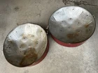 2 Large Calypso Trinidad Jamaican Steel Pan Oil Drums. Carol Sound New York Used. Price: $1049.00.