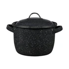 Granite Ware Enamel On Steel 4-QUART Bean/stock Pot With Lid, Speckled Black New. Price: $33.90.