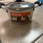 Imusa 3 Qt Aluminum Sauce Pot With Tempered Glass Lid - New. Price: $22.00.