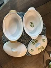 2 Vintage Covered Oval Casserole Dishes Oven To Table Cookware Parsley Lot Used. Price: $32.00.