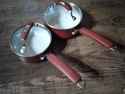 Paula Dean And 1/2 Quart Pot With Lids Ceramic Non Stick Used. Price: $37.99.