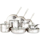 Cookware Set 17 Piece Stainless Steel 3 Ply Pots Pans Glass Lids Viking New. Price: $2479.99.
