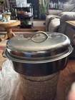 Stainless Roasting Turkey Roaster Oven Steamer Cooking Pot Pan Kitchen Used. Price: $15.00.