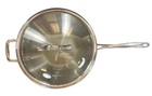 Calphalon Stainless Steel Wok Pan With Glass Lid 155 12" Usa New. Price: $60.00.