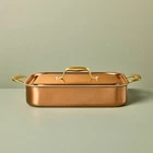Hearth & Hand Copper Roasting Pan With Lid - Stainless Steel New. Price: $134.99.