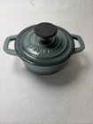 Smith & Clark Ironworks Dutch Oven Blue / Green Enameled Cast 1 Quart Heavy Used. Price: $24.99.