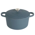 Crockpot Artisan 7 Quart Enameled Cast Iron Dutch Oven In Matte Navy Blue New. Price: $113.00.